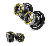 CDBFWD For BMW S1000XR S1000 XR S 1000 XR S 1000XR 2015-2024 2025 CNC M8 Motorcycle Swingarm Spools Slider Stand Screws Tire Valve Caps-2PCS-Gold