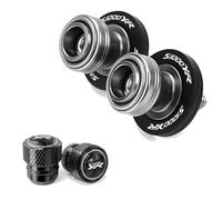 CDBFWD For BMW S1000XR S1000 XR S 1000 XR S 1000XR 2015-2024 2025 CNC M8 Motorcycle Swingarm Spools Slider Stand Screws Tire Valve Caps-2PCS-Titanium