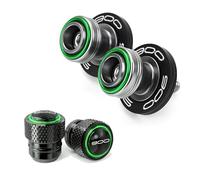 CDBFWD For Z900 Z 900 RS SE Z900RS Z900SE 2017-2023 2024 2025 M8 Motorcycle Swingarm Spools Slider Stand Screws Tire Valve Cap-2PCS-Green