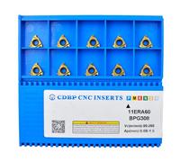 CDBP 11ER A60/11IR A60 Standard Laydown Threading Insert, External Partial Profile 60 Degree Thread, 10 PCS