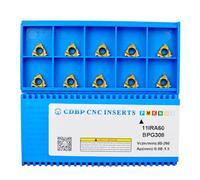 CDBP 11IR A60/11ER A60 Standard Laydown Threading Insert, External Partial Profile 60 Degree Thread, 10 PCS