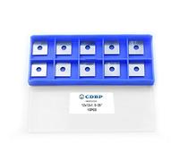 CDBP 12mm Square Carbide Inserts Cutters with 4 Cutting Edge 12×12×1.5mm-35° for Spoilboard Surfacing Router Bit, 10pcs