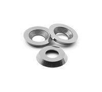 CDBP 15mm(3/5 inch) Round Carbide Inserts for Woodturning, R15×2.5mm Indexable Carbide Cutter for Full and Pro Size Wood Turning Hollowing Tools Replacement Cutters, 3pcs