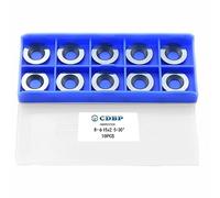CDBP 15mm(3/5 inch) Round Carbide Inserts for Woodturning, R15×2.5mm Indexable Carbide Cutter for Full and Pro Size Wood Turning Hollowing Tools Replacement Cutters, 10pcs