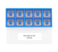 CDBP 15mm Square Carbide Inserts for Shelix Cutterhead, Woodturning, 10PCS | Precision Ground Square Edge, Fits Shelix Cutterheads, 15×2.5mm Size, Durable Tungsten Carbide, Easy Screw-On Replacement