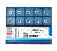 CDBP Carbide Inserts for Aluminum Ccgt 21.51 Ccgt060204-LH for Turning Cutting Tools Finishing Cutting, 10pcs