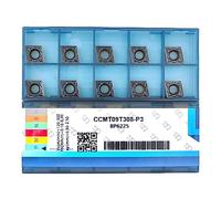 CDBP CNC Carbide Inserts CCMT32.52 Ccmt09t308-MD for Metal Cutting Steel, Semi-Finishing chipbreaker for Turning Cutter, 10 PCS.
