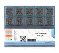 CDBP CNC Carbide Inserts SNMG432 Snmg 120408 for Steel Lathe Turning Tool, Tin Coated Lathe Replacement Cutters Semi-Finishing Chipbreaker, 10 Pcs