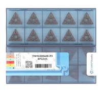 CDBP CNC Carbide Inserts TNMG432 / TNMG220408-MD for Metal Lathe Cutting Steel, Semi-Finishing chipbreaker for Turning Cutter, 10 PCS.