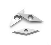 CDBP Diamond Carbide Inserts 10 × 28- Dia4.3mm Replacement Cutters Knives with Sharp Point fit for DIY Wood Lathe Turning Detailer Tool, 3pcs