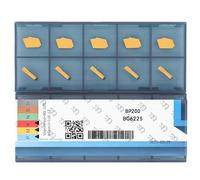 CDBP GTN-2 (SP200) CNC Grooving Carbide Inserts Steel Fit for SPB226/232 Lathe Grooving Cutting Tools, Tin Coated, 10 Pcs/Box