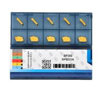 CDBP GTN-2 (SP200) CNC Grooving Carbide Inserts Steel Fit for SPB226/232 Lathe Grooving Cutting Tools, Tin Coated, 10 Pcs/Box