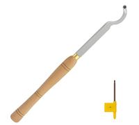 CDBP Swan Neck Hollower Woodturning Tool Carbide Tipped Lathe Chisel with Ci3 12mm Round Carbide Insert for Woodworking, 20"