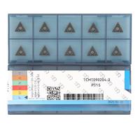 CDBP TCMT11.51/ TCMT090204-MD of CNC Carbide Inserts for Steel Turning Cutting Tools, fit for Semi-Finishing Metal Cutting, 10 PCS, Yellow and Black (TCMT1.8(1.5)1MD)