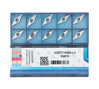 CDBP VCGT 221 Vcgt110304 Aluminum Carbide Insert for SVJCR External Turning Tool CNC Lathe Parts, 10 pcs