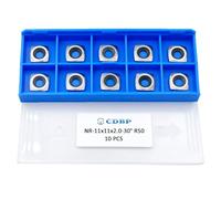 CDBP Woodturning NA 11x11x2.0mm with 2" Radius Square Carbide Insert Cutter Negative Rake Angle Replacement Blades for EWT Roughers Wood Turning Tools, 10pcs