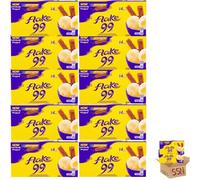 Cdbury Flake 99 Milk Chocolate Bars, 14 Pack, Crumbly, Flaky (10x Packs)