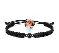 CDBUY Personalized Photo Projection Bracelet, Custom Picture Inside, Gift for Women and Men (Black Projection Pendant)