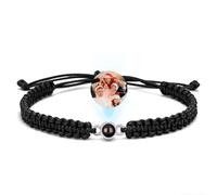 CDBUY Personalized Photo Projection Bracelet, Custom Picture Inside, Gift for Women and Men (Silver Projection Pendant)