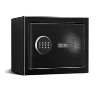 CDC DIGI 34L Digital Electronic Cash Money Safe Box, Wall-Mountable Alloy Steel with Smart Alarm. High-Security Home Cabinet Safe for Home/Enterprise