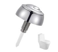 CDDCWZ 1Pcs Toilet Flush Button Compatible with Siamp Optima49, Round Head Dual Toilet Push Button,Replacement Top Mounted Toilet Cisterns Flush System Replacement（Support Cover）