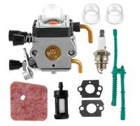 cddcwz Lawnmower carburetor kit, FS38 Carburetor Carbon Fiber Fuel Filter | Bulb Kit For Stihl HS45 Hedge Trimmer FS45 FS46 FS55 KM55 FS310 Zama C1Q-S169B