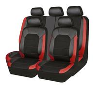 CDDHQFD 1 Set Car Leather Seat Cover Sets for Mitsubishi ASX 2014-2016 2017 2018 2019 2020 2021 2022 2023 2024, Waterproof Breathable Comfortable Seat Interior Protection Accessories,Red