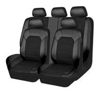 CDDHQFD 1 Set Car Leather Seat Cover Sets for Peugeot 3008 First generation (T8) 2008-2012 2013 2014 2015 2016, Waterproof Breathable Comfortable Seat Interior Protection Accessories,Black
