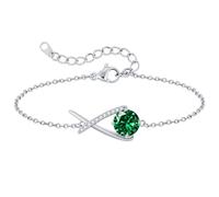 CDE Infinity Bracelets for Women Birthstone Bracelet with 14K Gold Plated | 5A Zirconia Jewelry, Anniversary Birthday Mothers Day Christmas Valentine's Day Gifts for Woman Mum Wife Her