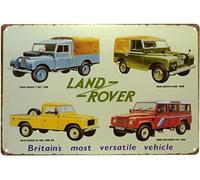 CDecor Land Rover Vintage Metal Tin Sign Wall Poster Decorative Tin Sign for Coffee Bar Film Gift Wedding Birthday