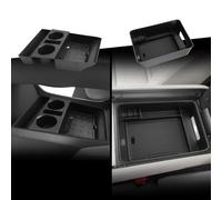 CDEFG 2PCS for 2024 2025 2026 Hyundai Santa Fe Lower Console Cup Holder Tray & Armrest Storage Center Console Organizer Accessories