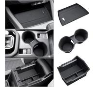 CDEFG 3PCS for 2025 Subaru Forester Center Console Organizer Tray Forester 2025 Accessories Middle Console Cup Holder Wireless Charing Pad 2025 Forester Storage Box