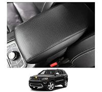CDEFG Car Center Armrest Cover Console Lid Cover for Jeep Grand Cherokee 2014-2019, Armrest Box Saver, Scratch Resistance (Amrest Cover Without Logo)