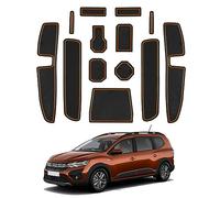 CDEFG Compatible with Dacia Jogger 2021-2026 Hybrid/Extreme Rubber Mats, Non-Slip Mats Centre Console Anti-Slip Cup Drink Holder Rubber Mat Armrest Storage Pads Door Slots Car Interior Accessories