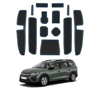 CDEFG Compatible with Dacia Jogger 2021-2026 Hybrid/Extreme Rubber Mats, Non-Slip Mats Centre Console Anti-Slip Cup Drink Holder Rubber Mat Armrest Storage Pads Door Slots Car Interior Accessories