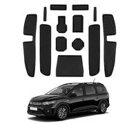 CDEFG Compatible with Dacia Jogger 2021-2026 Hybrid/Extreme Rubber Mats, Non-Slip Mats Centre Console Anti-Slip Cup Drink Holder Rubber Mat Armrest Storage Pads Door Slots Car Interior Accessories