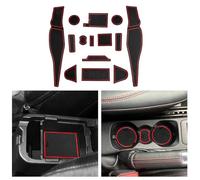 CDEFG Compatible with Ford Puma MK2 2020-2023 2024 Rubber Mats Centre Console Non-Slip Mats Non-Slip Cup Holder Rubber Mat Armrest Puma MK2 Accessories