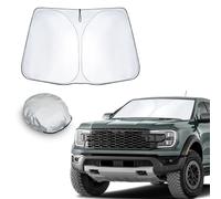 CDEFG Compatible with Ford Ranger T9 2023 2024 Raptor Wildtrak XLT Sun Protection Covers Front Windscreen Parasol Front Baffle Windscreen Car Sun Visor Wildtrak XLT Accessories