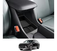 CDEFG Compatible with Hyundai Kona SX2 2024, UK Kona Centre Console Armrest Storage Box Armrest Organiser Glove Box Storage Car Tray Kona Hybird 2024 Accessories (Black)