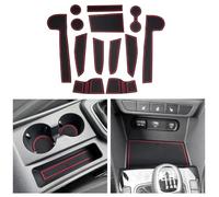 CDEFG Compatible with Kia Sportage NQ5 2022-2023 2024 2025 Center Console Rubber Mat Anti-Slip Sportage NQ5 Anti-Slip Rubber Car Accessory (Red)