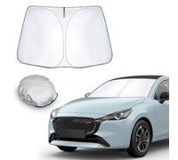 CDEFG Compatible with Mazda 2 DJ 2015-2024 2025 Sunshade Sun Protection Covers Front Windscreen Parasol Front Baffle Windscreen Car Sun Visor Accessories