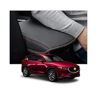 CDEFG Compatible with Mazda CX-5 CX5 KF 2017-2024 2025 Armrest Cover, Centre Console Box Lid Leather Anti-scratch Comfortable Microfiber Car Protector Interior Accessories (Red Line)