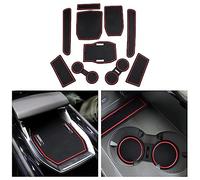 CDEFG Compatible with Renault Austral/Espace VI 6 2023-2025 2026 Non-Slip Mats, Rubber Mats Centre Console Anti-Slip Cup Holder Rubber Mat Armrest Pads Door Slots Austral E-Tech Accessories (Red)