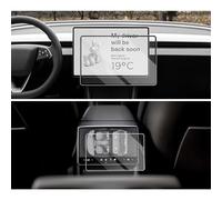 CDEFG Compatible with Tesla Model Y Juniper 2025/Model 3 2024 2025 Highland 15.4 + 8 Inches Navigation and Instrument Panel Tempered Glass Screen Protector Film Model Y Juniper 2025 Accessories 2PCS