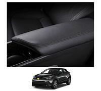 CDEFG Compatible with Toyota CHR C-HR 2016-2021 2022 UK Centre Armrest Armrest Lid Scratch Protection Centre Console Faux Leather Armrest Cover Centre Console Cover Car Accessories (Black Line)