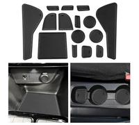 CDEFG Compatible with Vauxhall Corsa F 2020-2024 2025 Rubber Mats, Non-Slip Mats Centre Console Anti-Slip Cup Drink Holder Rubber Mat Armrest Storage Pads Door Slots Corsa F Accessories (Black)