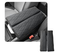 CDEFG Compatible with VW ID.7 ID7 2024 2025 2026 Central Armrest Armrest Lid Cover Scratch Protection Centre Console Faux Leather Armrest Box Cover Car ID7 Tourer Accessories (Thickened Sponge)