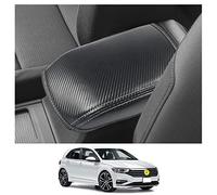 CDEFG Golf 8 GTI GTD GTE 2020+ Centre Armrest Cover Scratch Protection Centre Console Protection Faux Leather Armrest Box Centre Console Cover Car Interior Accessories (Carbon Fibre)