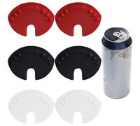 Cdemiy Beverage Can Lid, 6 Pieces Reusable Can Cap Beverage End Cap, Plastic Anti Dust Lids Can Lids, Closure Drink Tops Cover for Beer Soda Saver Beverage (Random Color)