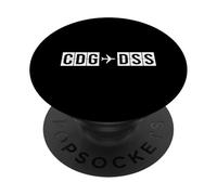 CDG DSS Flight Route Paris to Dakar Air Codes PopSockets Adhesive PopGrip